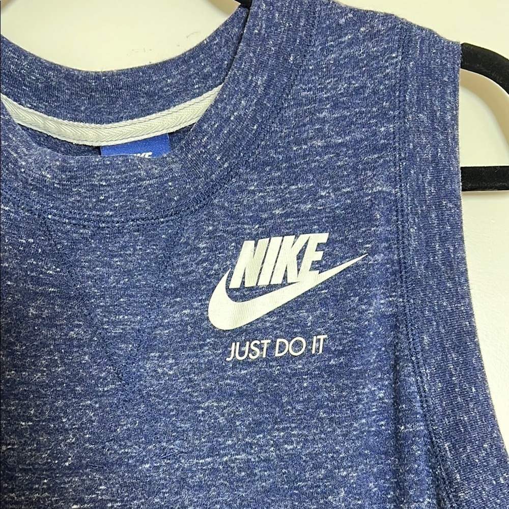 Nike Womens Blue A-Line Dress Short Sleeve Crew Neck Medium - Picture 5 of 8